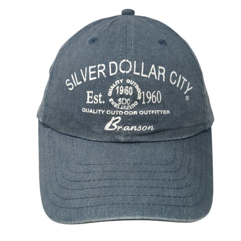 Silver Dollar City Branson Strapback Baseball Cap Blue One Size Adjustable